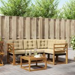 vidaXL Ensemble de canapés d'extérieur 5 pc Naturel et Beige