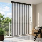 vidaXL Store enrouleur Anthracite et blanc 120 x 250 cm