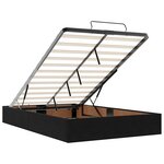 vidaXL Cadre de lit ottoman avec matelas noir 120x200 cm velours