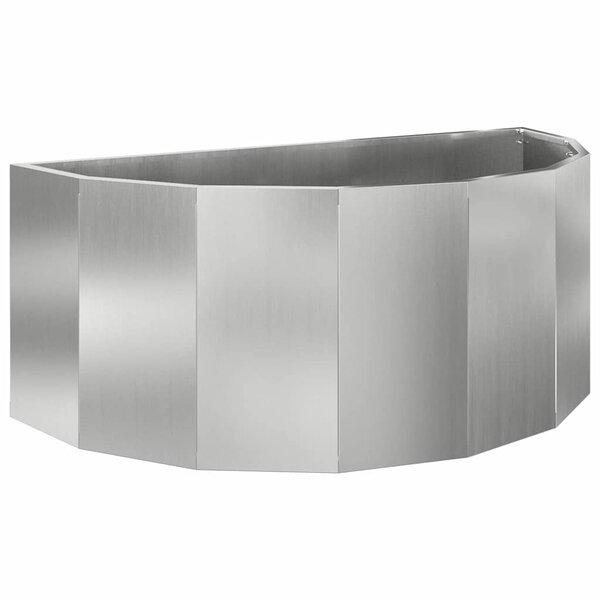 vidaXL Jardinière Argent 90 x 45 x 35 cm Acier galvanisé
