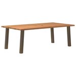 vidaXL Table à manger et bord naturel bois massif chêne rectangulaire