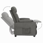 vidaXL Fauteuil inclinable Gris foncé Tissu