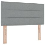 vidaXL Tête de lit LED avec tête de lit Gris clair 90 cm Polyester