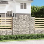 vidaXL Paniers à gabions arqués 2 Pièces 200x30x180/200 cm Fer galvanisé