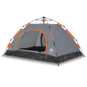 vidaXL Tente de camping 4 personnes orange libération rapide