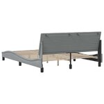 vidaXL Cadre de lit sans matelas Hanko gris clair 160x200 cm tissu