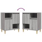 vidaXL Buffets 2 Pièces sonoma gris 60x35x70 cm bois d'ingénierie