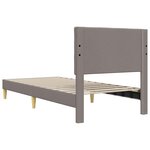 vidaXL Cadre de lit avec tête de lit Taupe 90 x 190 cm Tissu