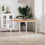 vidaXL Dessus de table 70x70x1 5 cm carré bois massif de hêtre