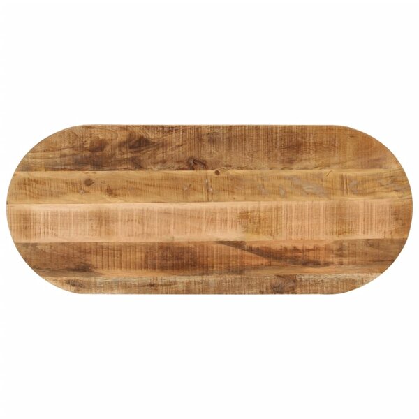 vidaXL Dessus de table 110x50x3 8cm ovale bois massif de manguier brut