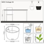 LECHUZA Jardinière suspendue NIDO Cottage 35 ALL-IN-ONE Marron sable