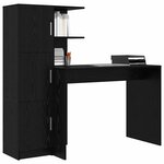 vidaXL Bureau 2 Pièces Chêne noir