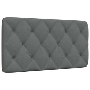 vidaXL Coussin de tête de lit gris foncé 100 cm tissu