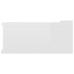 vidaXL Tables de chevet flottantes 2Pièces Blanc brillant Bois ingénierie