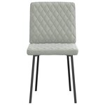 vidaXL Chaises à manger lot de 4 Gris clair Velours
