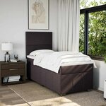 vidaXL Sommier à lattes de lit avec matelas Marron foncé 90x200 cm