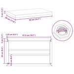 vidaXL Étagères murales 2 Pièces 50x30x3 cm argenté acier inoxydable