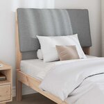 vidaXL Tête de lit capitonnée Gris clair 90 cm Pin massif