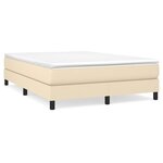 vidaXL Cadre de lit sans matelas crème 140x190 cm tissu