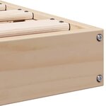 vidaXL Cadre de lit surélevé Naturel 140 x 210 cm Bois de pin massif