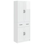 vidaXL Ensemble de Meubles 2 Pièces Blanc brillant Bois d'ingénierie