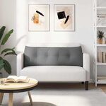 vidaXL Coussin de Dos Gris foncé 140 x 24 x 50 cm tissu