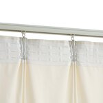 vidaXL Rideaux occultants avec crochets 2 Pièces Velours Crème 140x175 cm