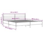 vidaXL Cadre de lit sans matelas chêne sonoma 200x200 cm