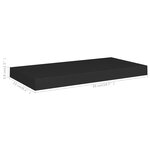 vidaXL Étagère murale flottante noir 50x23x3 8 cm MDF