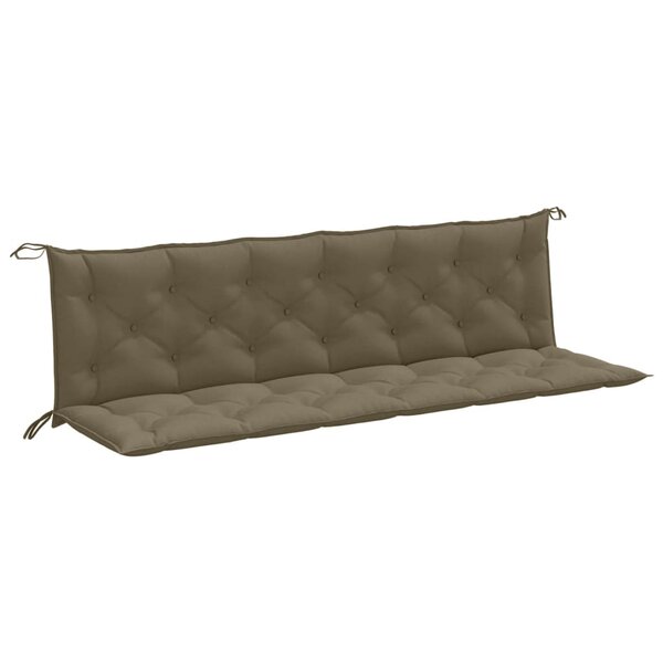 vidaXL Coussins de banc de jardin lot de 2 taupe mélangé tissu
