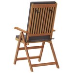 vidaXL Chaises de jardin inclinables avec coussins  ensemble de 6 en bois de teck massif.