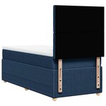 vidaXL Sommier à lattes de lit avec matelas Bleu 80x200 cm Tissu