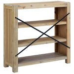 vidaXL Bibliothèque 3 niveaux 80x30x80 cm Bois solide d'acacia