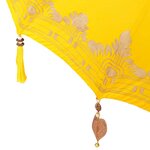 vidaXL Parasol balinais avec base Jaune 95 x 95 x 260 cm