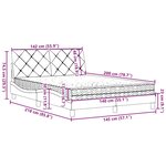 vidaXL Lit avec matelas taupe 140x200 cm tissu