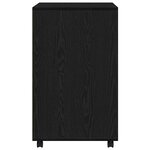 vidaXL Armoire avec étagère avec roue Chêne noir 60 x 48 x 74 5 cm
