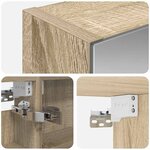 vidaXL Armoire Miroir de Salle de Bain avec étagère Chêne Sonoma