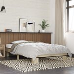 vidaXL Cadre de lit chêne sonoma 90x190 cm bois d'ingénierie et métal