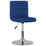 vidaXL Chaises pivotantes à manger lot de 2 bleu tissu
