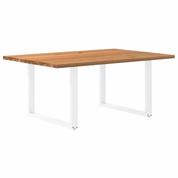 vidaXL Table à manger marron clair bois de chêne massif rectangulaire