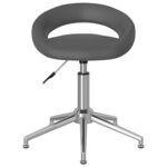 vidaXL Chaises pivotantes à manger lot de 2 gris similicuir
