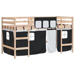 vidaXL Lit mezzanine pour enfants avec rideaux sans matelas 80x200 cm