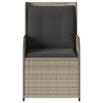 vidaXL Banc de jardin 2 Pièces Gris clair polyrotin