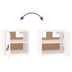 vidaXL Armoires murales 2 Pièces Blanc 31 5x30x30 cm Bois de pin massif