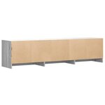 vidaXL Meuble TV avec LED sonoma gris 165x34x40 cm bois d'ingénierie