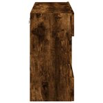 vidaXL Meuble TV mural avec lumières LED chêne fumé 78 5x30x60 5 cm