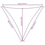 vidaXL Voile de parasol tissu oxford triangulaire 4x4x4 m bleu