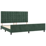 vidaXL Cadre de lit sans matelas vert foncé 200x200 cm velours