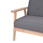 vidaXL Ensemble de canapés 3 Pièces Tissu Gris foncé