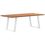 vidaXL Table à manger marron clair bois de chêne massif rectangulaire